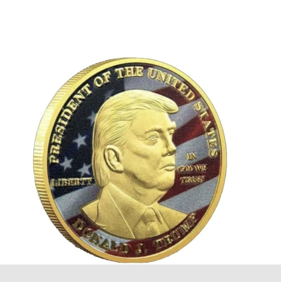 Donald J. Trump Commemorative Coin President 18K Gold Plated USA Collect…NWT - Picture 3 of 11